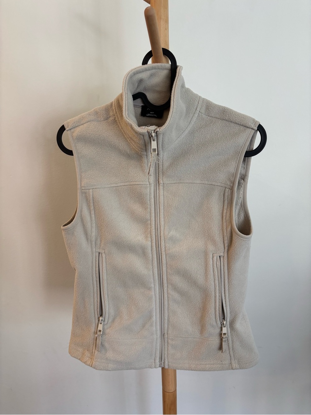 Ardene Cream Fleece Zip Vest